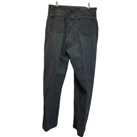 14M Lee Womens Original Jeans Black Mom Fit Denim Casual 5 Pockets Distressed - Picture 1 of 12